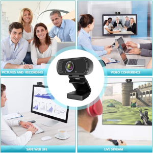 1080P Webcam,Live Streaming Web Camera with Stereo Microphone, Desktop or Laptop USB Webcam with 110 Degree View Angle, HD N5 Webcam for Video Calling, Recording, Conferencing, Streaming, Gaming