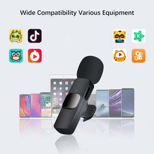 Shenzhi Tech Wireless Lavalier Microphone for Iphone Ipad, Plug and Play Mini Mic for Youtube Tiktok Live Streaming Gaming K Song Recording Auto Noise Reduction (Lightning 2)