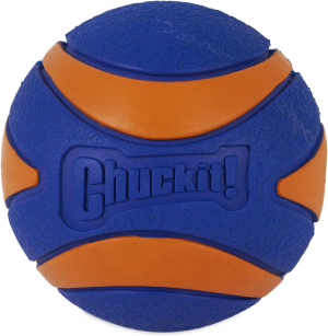 Chuckit! 52069 Ultra Squeaker Ball – 1Pk, Blue & Orange, Large 3″