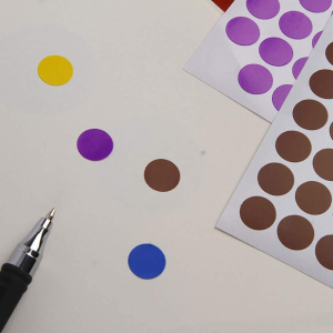 Weforu Dot Stickers, 19Mm Sticky Coloured Dots, 12 Colors round Stickers Dots Circle Color Coding Labels(2520Pcs, 36Sheet, 12 Colors, 19Mm)