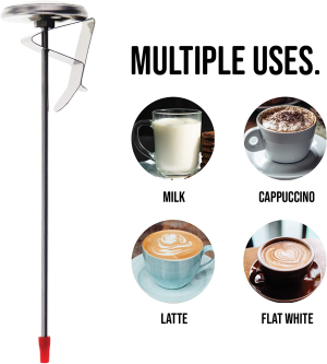 Frothy Milk Thermometer with 175Mm Stainless Steel Probe and Clip Barista Coffee