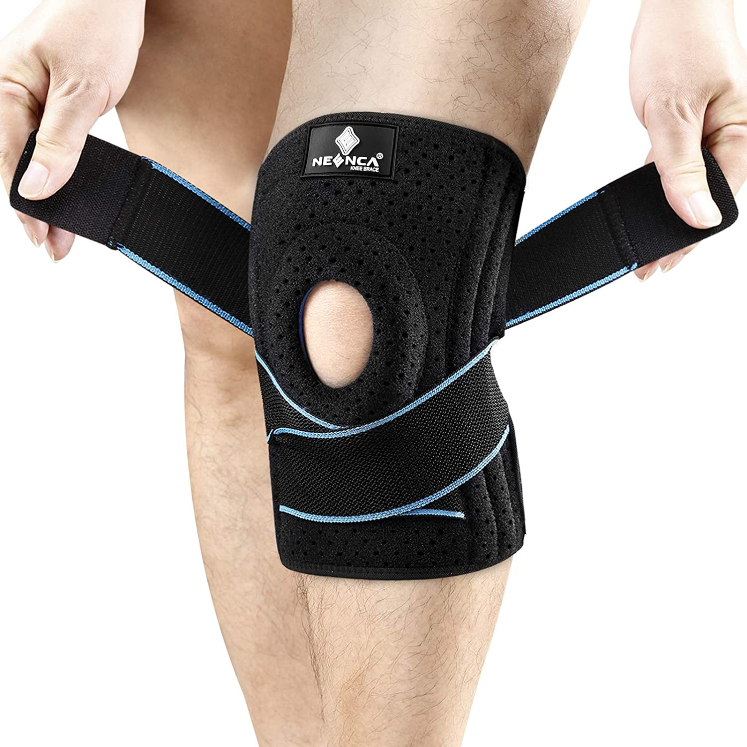 NEENCA Knee Brace with Side Stabilizers & Patella Gel Pads, Adjustable  Compression Knee Support Braces for Knee Pain, Meniscus Tear,Acl,Mcl, Arthritis, Joint Pain Relief,Injury Recovery-4 Sizes