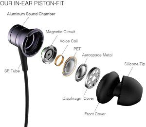 1MORE Piston Fit in Ear Headphones with Microphone, 3.5Mm Wired Earphones, Noise Isolation, Balance Sound, Phone Control with Button, Headphones for Smartphone/Pc, Black