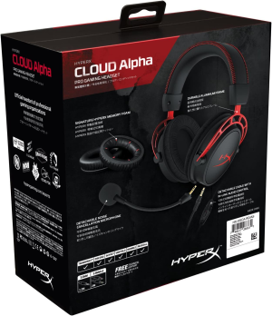 Hyperx Cloud Alpha – Gaming Headset, Dual Chamber Drivers, Award Winning Comfort, Durable Aluminum Frame, Detachable Microphone, Works on PC, PS4, Xbox One, Nintendo Switch, and Mobile Devices – Red