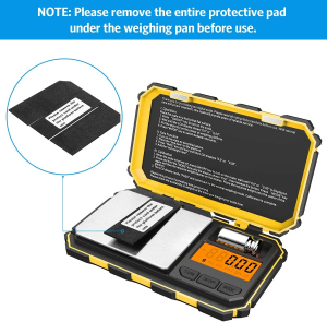 (Upgradaed) AMIR Digital Mini Scale, 200G /0.01G Pocket Scale, 50G Calibration Weight, Electronic Smart Scale, 6 Units, LCD Backlit Display, Tare, Auto Off, Stainless Steel (Battery Included)