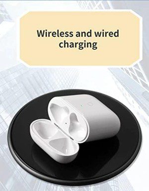 SIKENAI Wireless Charging Case Replacement Box for Airpods 1 2 Charging Case Compatible with Airpods 1/2 with Bluetooth Pairing Sync Button(No Earbuds) White