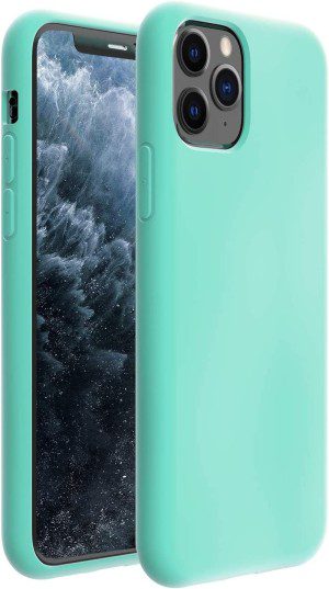 ZUSLAB Iphone 11 Pro Case, Liquid Silicone Anti-Scratch Gel Rubber Shockproof Full Protection Soft Microfiber Lining Cover for Apple (2019) – Mint