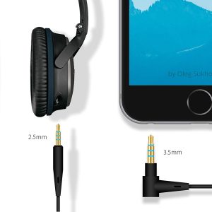 T Tersely Headphone Earphone Audio Replacement Adapter Cable for Bose Quietcomfort 45/25/35/QC45/QC25/QC35/QC35 II, Remote Volume Control Mic for Samsung Sony Xiaomi Google Android Phone / PS4 / Xbox