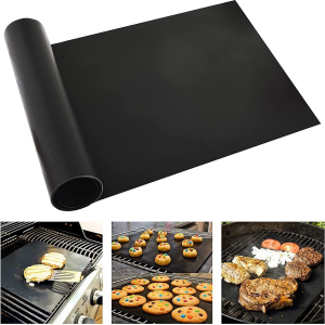 BBQ Grill Mat, 3 BBQ Grill Mats Non Stick Reusable and Baking Mesh for Indoor Outdoor BBQ Works on Gas Charcoal Electric Grill Sheets 60X40Cm