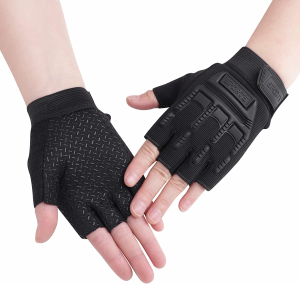 Kids Half Finger Cycling Gloves Mittens Breathable Non Slip Fingerless Bike Riding Gloves Shockproof Sports Training Gloves UV Protection Outdoor Skateboard Gloves for Boys Girls 6-10Y