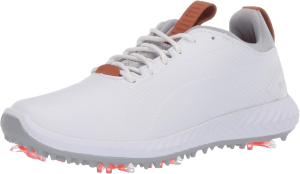 PUMA Golf Unisex-Child Ignite Pwradapt 2.0 Golf Shoe, White, 2 Little Kid