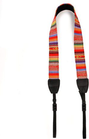 WANBY Camera Strap Canvas Rainbow Neck Shoulder Strap with Quick Release Buckles for DSLR SLR