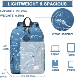 Backpack for School, VASCHY Lightweight Water Resistant Bookbag for Kid Casual Daypack for Women Men/Teen Girls Boys