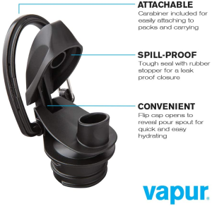 Vapur Solid Flexible Water Bottle – with Carabiner