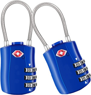 TSA Approved Luggage Combination Locks, T Tersely (2 Pack) Combination Padlock with Alloy Body TSA Lock Password Lock for Travel Bag, Suit Case, Lockers, Gym, Bike Locks or Other