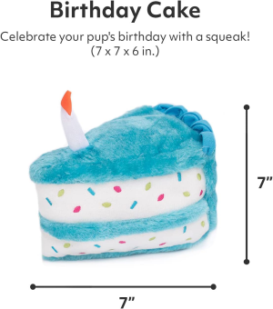 Zippypaws ZP861 Birthday Cake Blue 17.5 X 15Cm, One Size