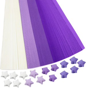 540 Sheets of Star Origami Paper, 4 Colors of Lucky Star Paper Strips, Double Sided Origami Star Paper Strips, Lucky Star Decoration Folding Paper for Art, Craft, DIY (Style B)