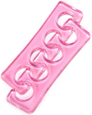 Toe Separators Flexible Soft Silicone Finger Toe Spacers for Nail Polish Pedicure Tools (Pink)