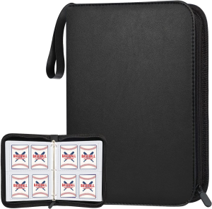 YOZOTI Card Binder for PKMN Trading Cards, 4-Pocket Pages Sleeves 400 Pockets Card Binders Holder Folder Album Book Protectors, Fit for TCG Yugioh MTG Baseball Football Cards