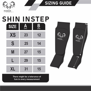 Passion Sports MMA Shin Instep Thick Padded Guard – Shin Instep Guard (Pair) Elasticated-Cotton Ideal for Martial Arts, Boxing, Taekwondo and Karate