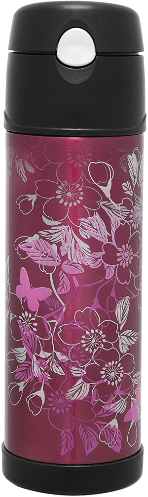 Thermos Stainless Steel Vacuum Insulated Hydration Bottle, 530Ml, Butterfly, HS4010AUS