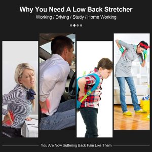 Techshining Back Stretcher for Pain Relief Back Cracker for Upper, Lower Back Support Spine Deck Stretching Device 4 Level (Blue)