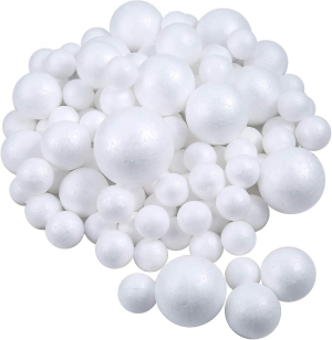 Pllieay 88 Pieces 6 Sizes White Foam Balls Polystyrene Craft Balls Craft Decoration Balls for DIY Art Craft, Household and School Projects