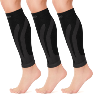 Cambivo 3 Pairs Calf Compression Sleeve (20-30 Mmhg) for Men and Women，Leg Compression Sleeve for Running, Shin Splint, Calf Cramps, Varicose Veins, Swelling