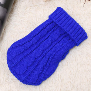 Small Dog Sweaters Knitted Warm Pet Cat Sweater, MH MOIHSING Soft Dog Jumpers Cute Turtleneck Knitwear Dog Sweatshirt Winter Puppy Coat Kitten Sweater Clothes for Small Dogs Doggie Cats (Medium, Dark Blue)