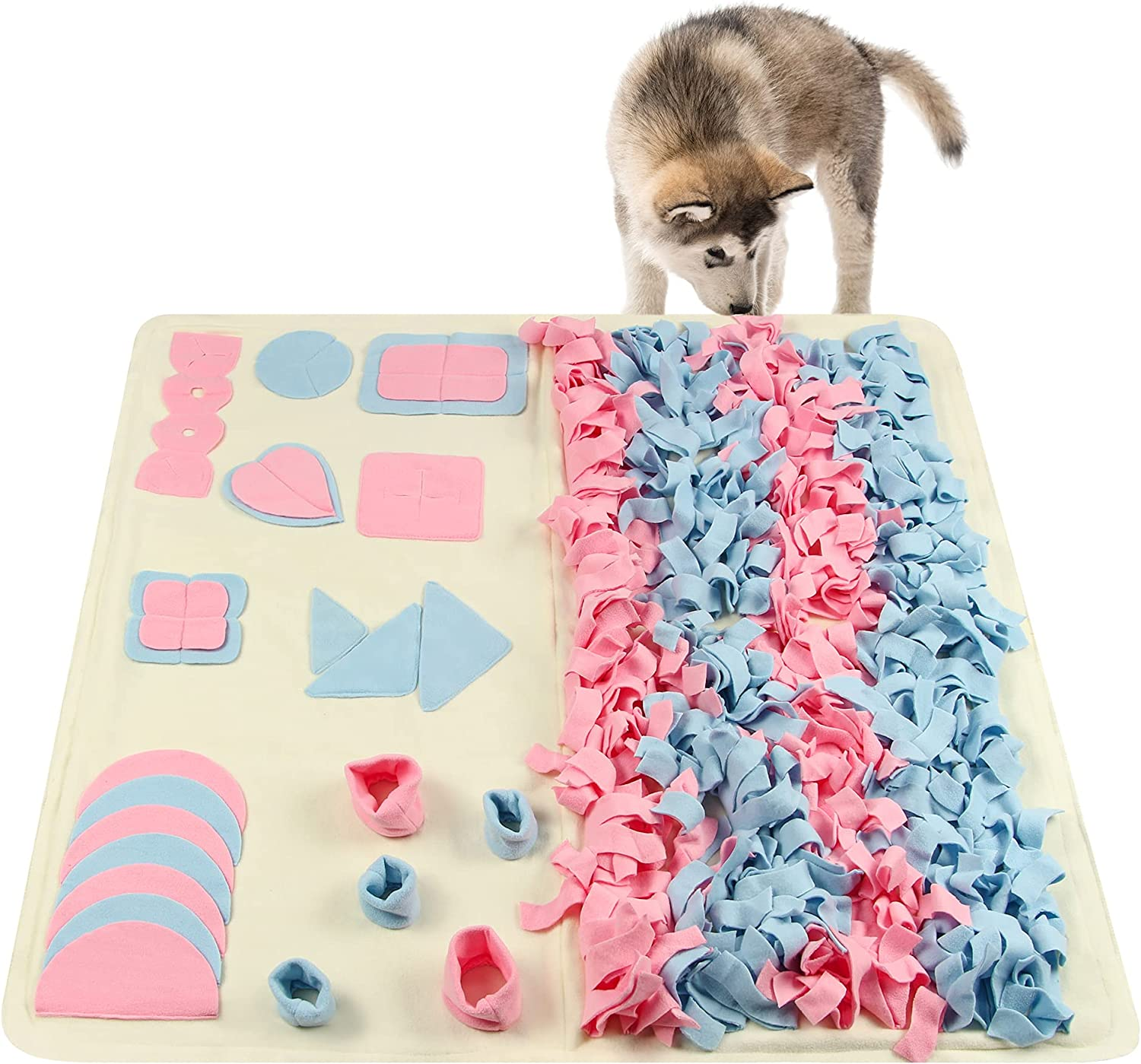 STELLAIRE CHERN Snuffle Mat for Small Large Dogs Nosework Feeding Mat  (23.6 x 39.4) Easy to Fill and Machine Washable Training Mats Pet
