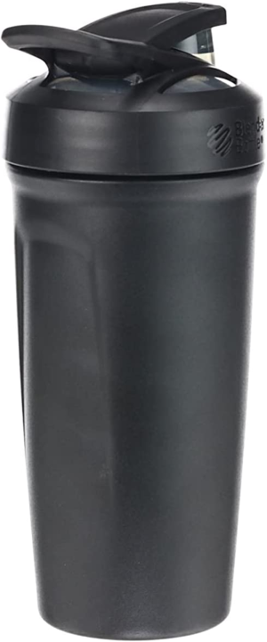 Blenderbottle Strada Insulated Shaker Bottle with Locking Lid, 24-Ounce, Black