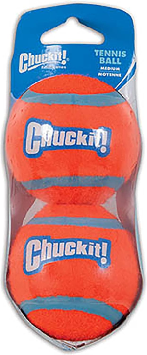 Chuckit! 74023 Tennis Ball, Medium, 2.5″, 2 Pack, Orange/Blue