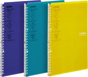 Kokuyo Campus Easy-Carry Slim Binder Smart-Ring B5 26-Ring Set of 3 (Vivid Yellow, Turquoise & Purple, B5)