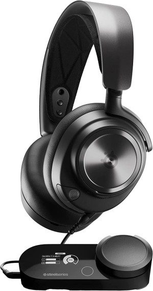 Steelseries Arctis Nova Pro Wired Multi-System Gaming Headset – PC, Playstation & Switch – 360° Spatial Audio – Hi-Res Gamedac Gen 2 – Ai-Powered Noise-Cancelling Clearcast Gen 2 Microphone