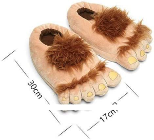 Trendy Funny Retro Savage Monster Plush Slippers