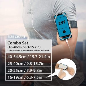 【Bone】Running Armband Phone Holder, Lightweight Sports Cell Phone Arm Band for Iphone 15 14 13 12 11 Pro Max SE XS XR X 8 7 6 plus Samsung Galaxy S10 S9 S8, Run Tie Series (20-25Cm / 7.9-9.8In, Black)