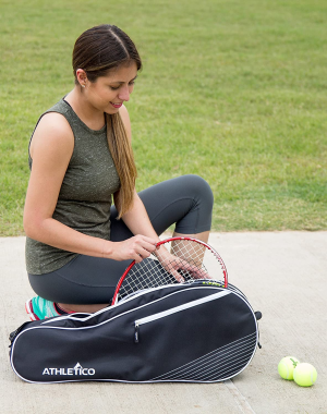 Athletico 3 Racquet Tennis Bag | Padded to Protect Rackets & Lightweight | Professional or Beginner Tennis Players | Unisex Design for Men, Women, Youth and Adults