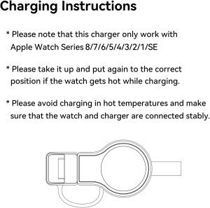 NEWDERY Charger for Apple Watch Portable Iwatch USB Wireless Charger, Travel Cordless Car Charger with Light Weight Magnetic Quick Charge for Apple Watch Ultra 8 7 SE 6 5 4 3 2 1 (Pink)