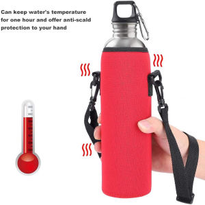 Water Bottle Bag Water Bottle Case Thermal Holder Bag Protect Bottle from Being Scratched for Various Kinds of Bottles(Red)