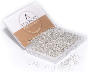 BEADNOVA 8Mm Iron Open Jump Ring Silver Plated Jewelry Making Jump Ring (900Pcs)