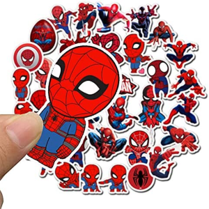 Spider-Man Stickers,35 PCS Superhero Graffiti Vinyl Waterproof Decals for Water Bottles Computer Bicycle Skateboard Luggage Phone Pad Laptop Kids Teens Stickers Pack