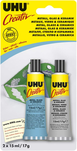 UHU Specialist Creativ’ Plastics and Miniatures Glue 33Ml – Card of 1, (33-47330)