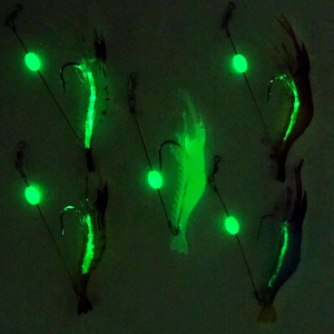 WANBY Fishing Shrimp Lures Artificial Silicone Soft Bait Set Luminous Swimbait Shrimp Fishing Lure with Hooks Fishing Tackle Freshwater/Saltwater