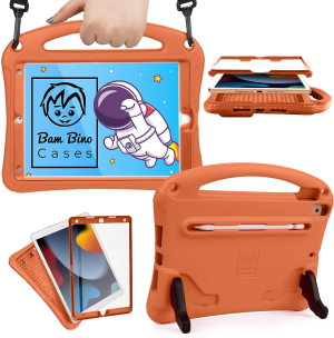 Bam Bino Space Suit Ipad 10.2 Case for Kids, Ipad 9Th Generation Case for Kids, Ipad 7Th Generation Case for Kids, Ipad 8Th Generation Case for Kids, Ipad Air 3Rd Generation Case for Kids