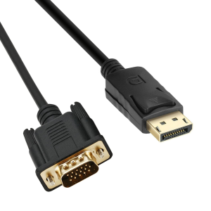 T Tersely Displayport to VGA Cable, 6Ft / 1.8M Gold Plated Standard DP to VGA Male to Male Cable 1080P Cord for Computer Monitor