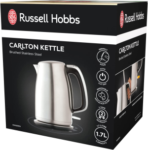 Russell Hobbs RHK82BRU Carlton Kettle, Easy to Clean, 1.7 L Capacity, Stainless Steel