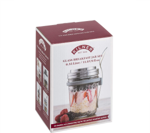 Kilner Breakfast Jar Set, 350Ml, Clear 01792