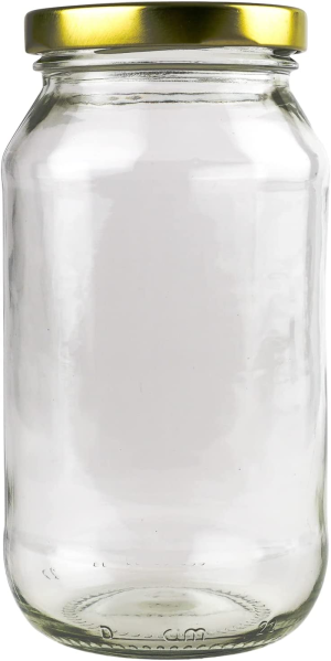 【AU Stock】24 X 500Ml Clear Glass Food Jar | round Glasses Jar with 63Mm Golden Twist Cap | Food Container Storage, Spices Jars, Mason Jar for Liquid Jams, Chutneys, Pickles, Sauces