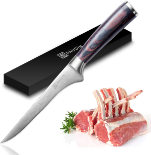 PAUDIN Nakiri Knife – 7″ Razor Sharp Meat Cleaver and Vegetable Kitchen Knife, High Carbon Stainless Steel, Multipurpose Asian Chef Knife for Home and Kitchen with Ergonomic Handle