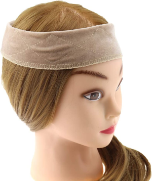 Flexible Velvet Wig Grip Scarf Band Headband Wiggery Hair Fasterner Accesseries Ecru